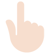 👆🏻 Emoji nach oben weisender Zeigefinger von hinten: helle Hautfarbe Twitter Twemoji 13.0.1.