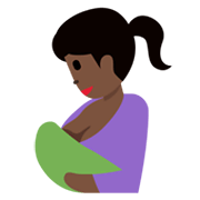 🤱🏿 Emoji Lactancia Materna: Tono De Piel Oscuro en Twitter Twemoji 13.0.1.