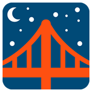 🌉 Emoji Brücke vor Nachthimmel Twitter Twemoji 13.0.1.