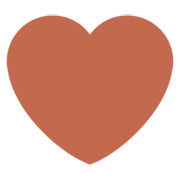 🤎 Emoji Corazón Marrón en Twitter Twemoji 13.0.1.