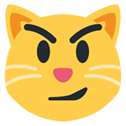 😼 Emoji Rosto De Gato Com Sorriso Irônico na Twitter Twemoji 13.0.1.