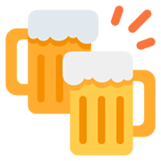 🍻 Emoji Jarras De Cerveza Brindando en Twitter Twemoji 13.0.1.
