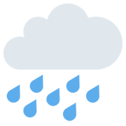 🌧️ Emoji Wolke mit Regen Twitter Twemoji 13.0.1.