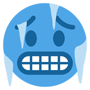 Emoji 🥶 Faccina Congelata su Twitter Twemoji 13.0.1.