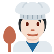 🧑🏻‍🍳 Emoji Cocinero: Tono De Piel Claro en Twitter Twemoji 13.0.1.