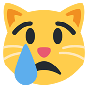 😿 Emoji Rosto De Gato Chorando na Twitter Twemoji 13.0.1.