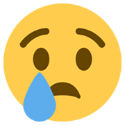 😢 Emoji Rosto Chorando na Twitter Twemoji 13.0.1.
