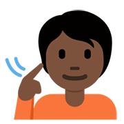 🧏🏿 Emoji gehörlose Person: dunkle Hautfarbe Twitter Twemoji 13.0.1.
