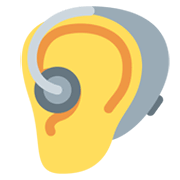 🦻 Emoji Ohr mit Hörhilfe Twitter Twemoji 13.0.1.