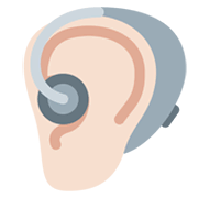 🦻🏻 Emoji Ohr mit Hörhilfe: helle Hautfarbe Twitter Twemoji 13.0.1.