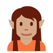 🧝🏽 Emoji Elf(e): mittlere Hautfarbe Twitter Twemoji 13.0.1.
