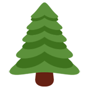 🌲 Emoji árbol De Hoja Perenne en Twitter Twemoji 13.0.1.