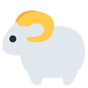 Emoji 🐑 Pecora su Twitter Twemoji 13.0.1.