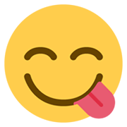 😋 Emoji sich die Lippen leckendes Gesicht Twitter Twemoji 13.0.1.
