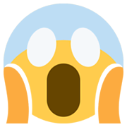 Emoji 😱 Faccina Terrorizzata su Twitter Twemoji 13.0.1.