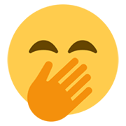🤭 Emoji Rosto Com A Mão Sobre A Boca na Twitter Twemoji 13.0.1.