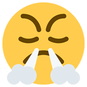 Émoji 😤 Visage Avec Fumée Sortant Des Narines sur Twitter Twemoji 13.0.1.