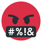 Emoji 🤬 Faccina Con Simboli Sulla Bocca su Twitter Twemoji 13.0.1.