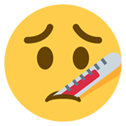 Emoji 🤒 Faccina Con Termometro su Twitter Twemoji 13.0.1.