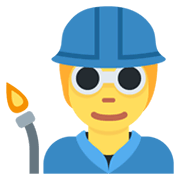 🧑‍🏭 Emoji Trabajador de fábrica en Twitter Twemoji 13.0.1.