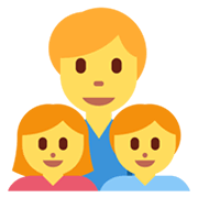 👨‍👧‍👦 Emoji Familie: Mann, Mädchen und Junge Twitter Twemoji 13.0.1.