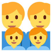 👨‍👨‍👦‍👦 Emoji Familie: Mann, Mann, Junge und Junge Twitter Twemoji 13.0.1.