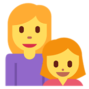 👩‍👧 Emoji Família: Mulher E Menina na Twitter Twemoji 13.0.1.