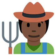 🧑🏿‍🌾 Emoji Agricultor: Tono De Piel Oscuro en Twitter Twemoji 13.0.1.