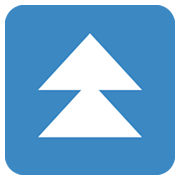 ⏫ Emoji Triángulo Doble Hacia Arriba en Twitter Twemoji 13.0.1.