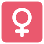Emoji ♀️ Simbolo Genere Femminile su Twitter Twemoji 13.0.1.