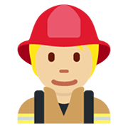 🧑🏼‍🚒 Emoji Feuerwehrmann/-frau: mittelhelle Hautfarbe Twitter Twemoji 13.0.1.