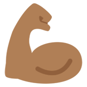 💪🏾 Emoji Bíceps: Pele Morena Escura na Twitter Twemoji 13.0.1.