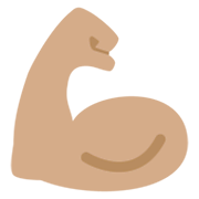 Emoji 💪🏽 Bicipite: Carnagione Olivastra su Twitter Twemoji 13.0.1.