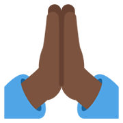 🙏🏿 Emoji Manos En Oración: Tono De Piel Oscuro en Twitter Twemoji 13.0.1.