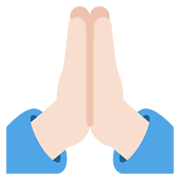 🙏🏻 Emoji Manos En Oración: Tono De Piel Claro en Twitter Twemoji 13.0.1.