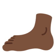🦶🏿 Emoji Fuß: dunkle Hautfarbe Twitter Twemoji 13.0.1.