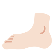 🦶🏻 Emoji Fuß: helle Hautfarbe Twitter Twemoji 13.0.1.