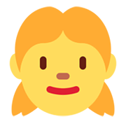Emoji 👧 Bambina su Twitter Twemoji 13.0.1.