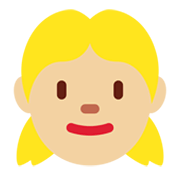 👧🏼 Emoji Mädchen: mittelhelle Hautfarbe Twitter Twemoji 13.0.1.
