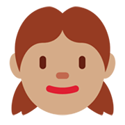 👧🏽 Emoji Niña: Tono De Piel Medio en Twitter Twemoji 13.0.1.