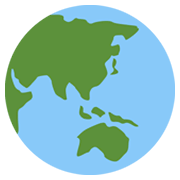 Émoji 🌏 Globe Tourné Sur L’Asie Et L’Australie sur Twitter Twemoji 13.0.1.