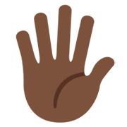 🖐🏿 Emoji Mão Aberta Com Os Dedos Separados: Pele Escura na Twitter Twemoji 13.0.1.