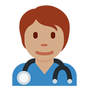 Emoji 🧑🏽‍⚕️ Persona Che Lavora Nella Sanità: Carnagione Olivastra su Twitter Twemoji 13.0.1.