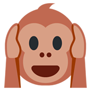 🙉 Emoji Mono Con Los Oídos Tapados en Twitter Twemoji 13.0.1.