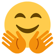 🤗 Emoji Gesicht mit umarmenden Händen Twitter Twemoji 13.0.1.