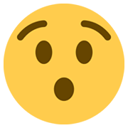 😯 Emoji Rosto Surpreso na Twitter Twemoji 13.0.1.