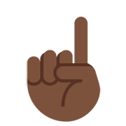 ☝🏿 Emoji Indicador Apontando Para Cima: Pele Escura na Twitter Twemoji 13.0.1.