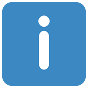 ℹ️ Emoji Buchstabe „i“ in blauem Quadrat Twitter Twemoji 13.0.1.