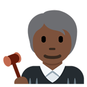 🧑🏿‍⚖️ Emoji Juiz No Tribunal: Pele Escura na Twitter Twemoji 13.0.1.