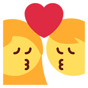 👩‍❤️‍💋‍👨 Emoji Beso: Mujer Y Hombre en Twitter Twemoji 13.0.1.